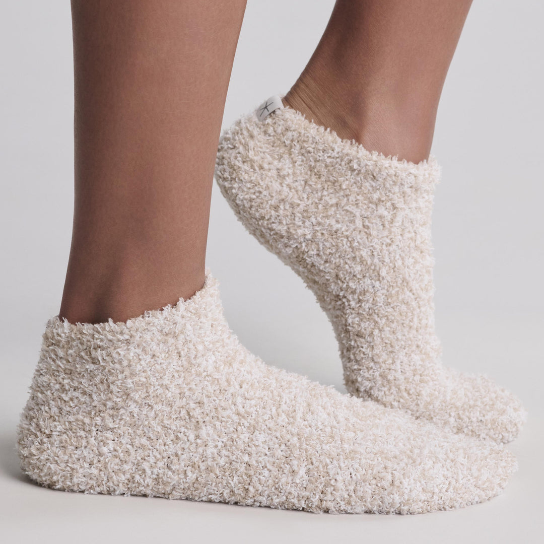 CozyChic® Heathered Tennis Socks -  Heathered Stone