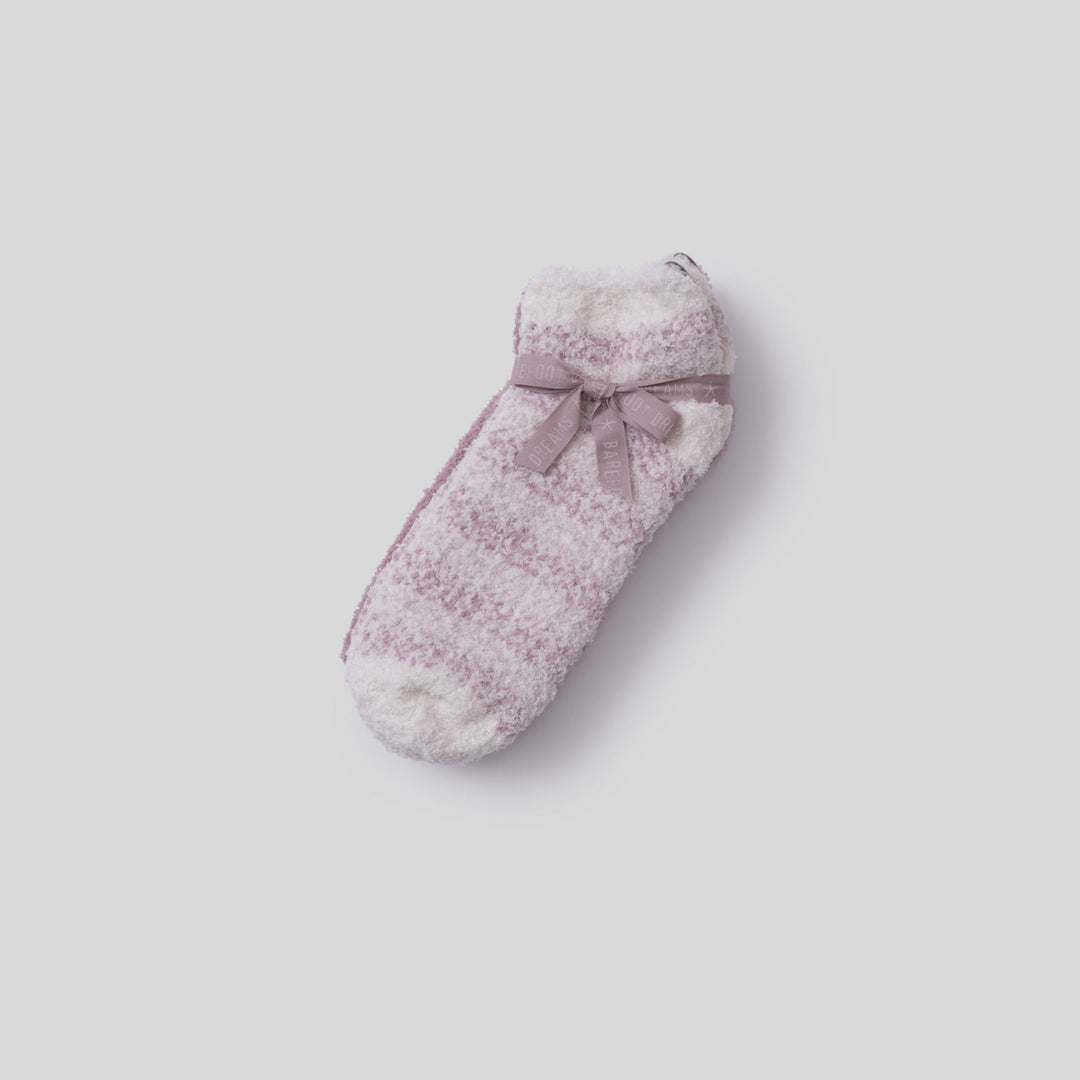 CozyChic® Heathered Stripe Ankle Sock Set - Teaberry Multi
