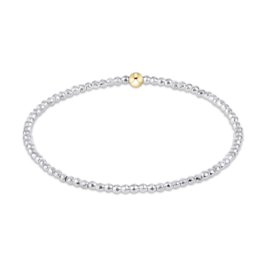 enewton Extends - Bright Silver Faceted Hematite 2mm Bead Bracelet