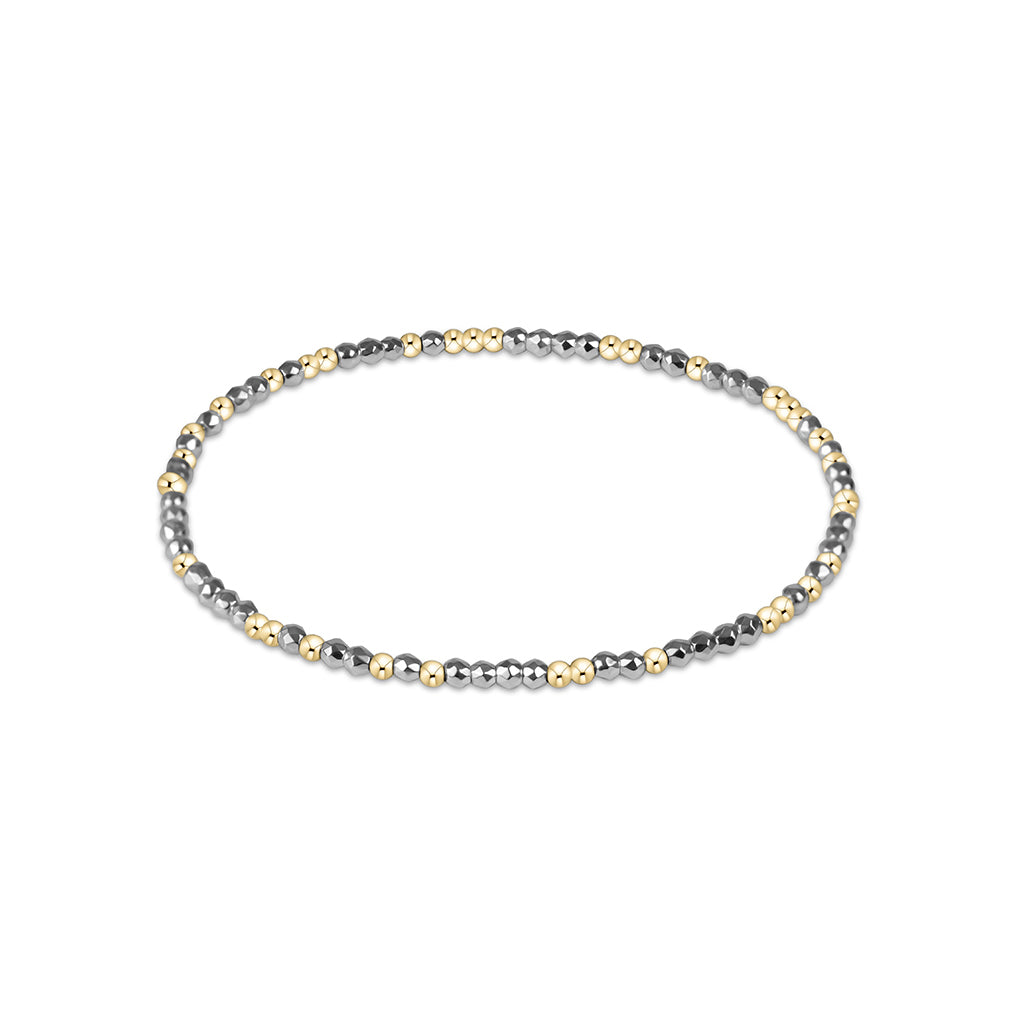 enewton Extends - Hope Unwritten Bright Silver Faceted Hematite 2mm Bead Bracelet