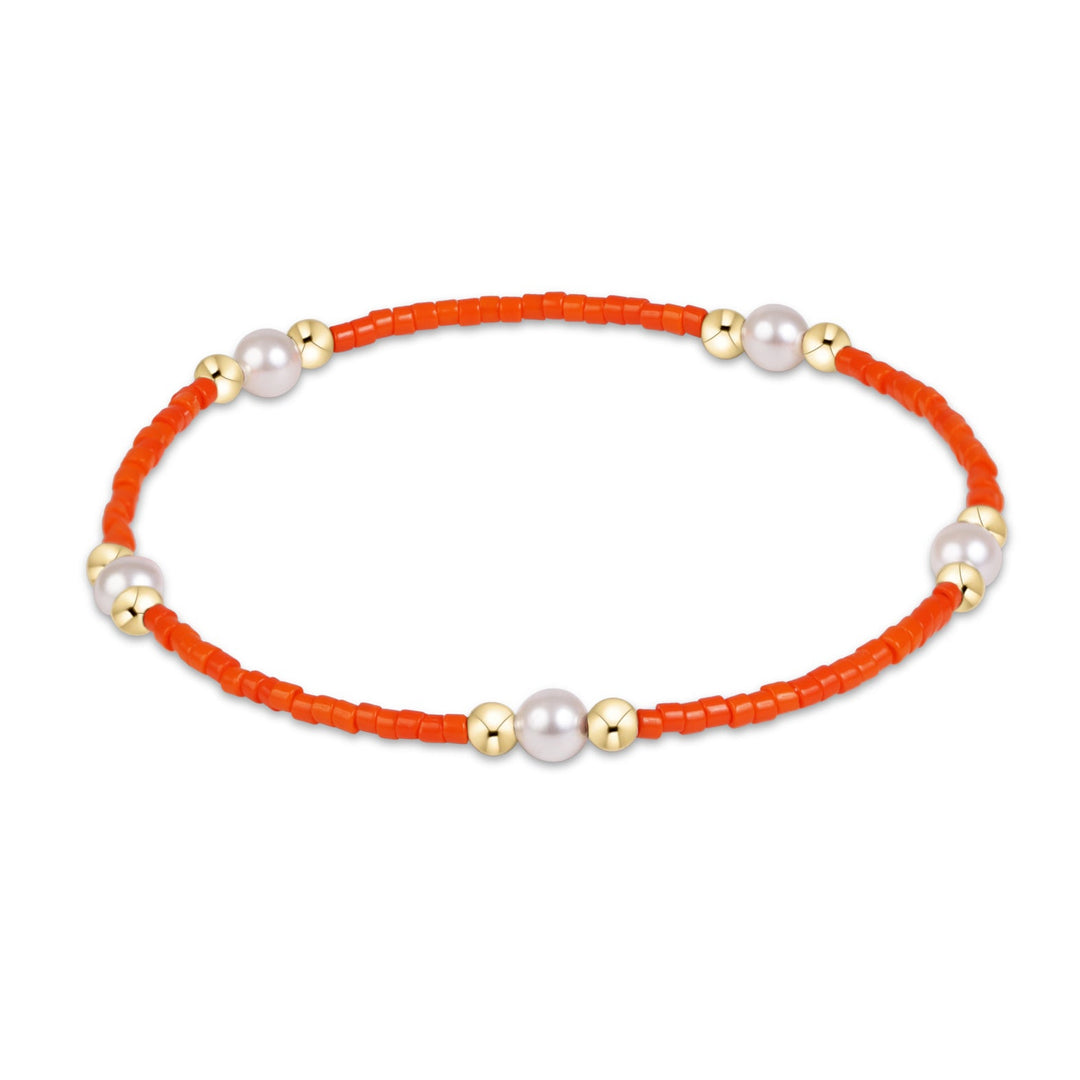 enewton Gameday Hope Purpose Pearl Bracelet - Bright Orange
