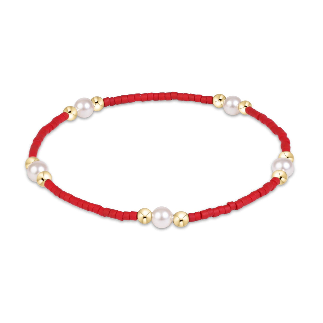 enewton Gameday Hope Purpose Pearl Bracelet - Crimson