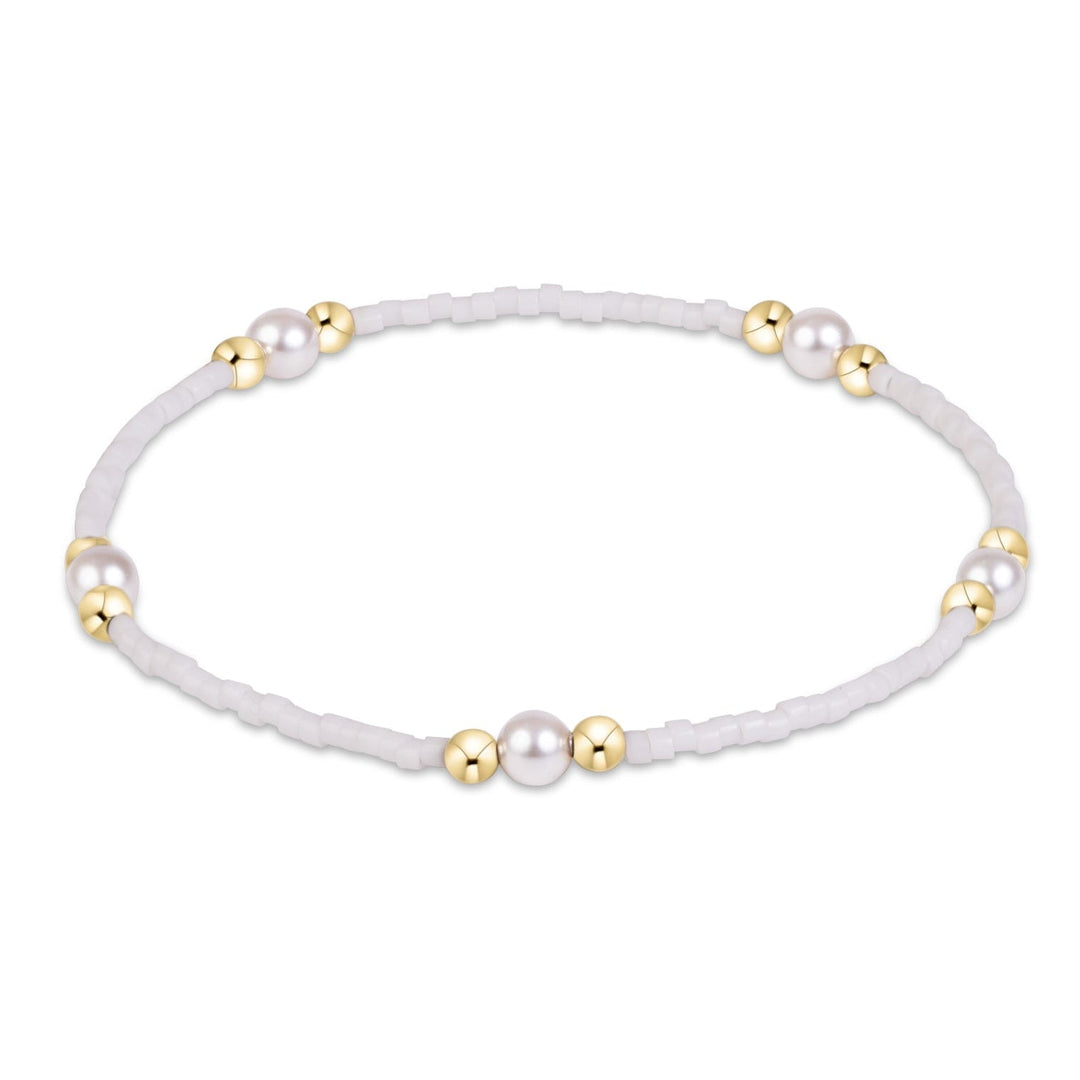 enewton Gameday Hope Purpose Pearl Bracelet - White