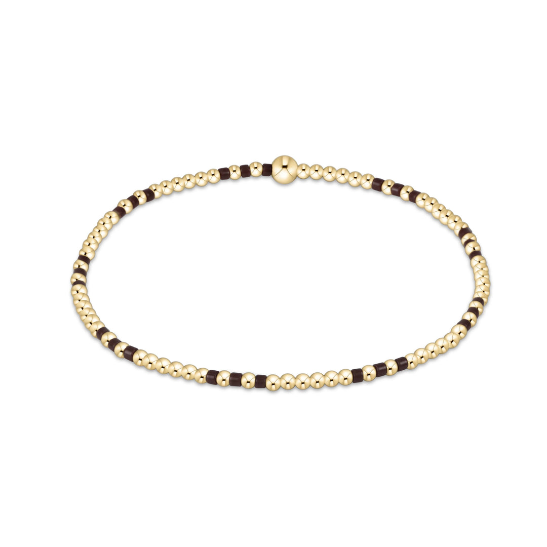 enewton Hope Joy Pattern 2mm Bead Bracelet - Chocolate