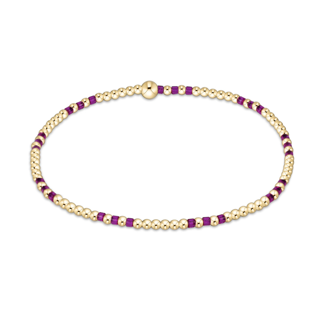 enewton Hope Joy Pattern 2mm Bead Bracelet - Fuchsia