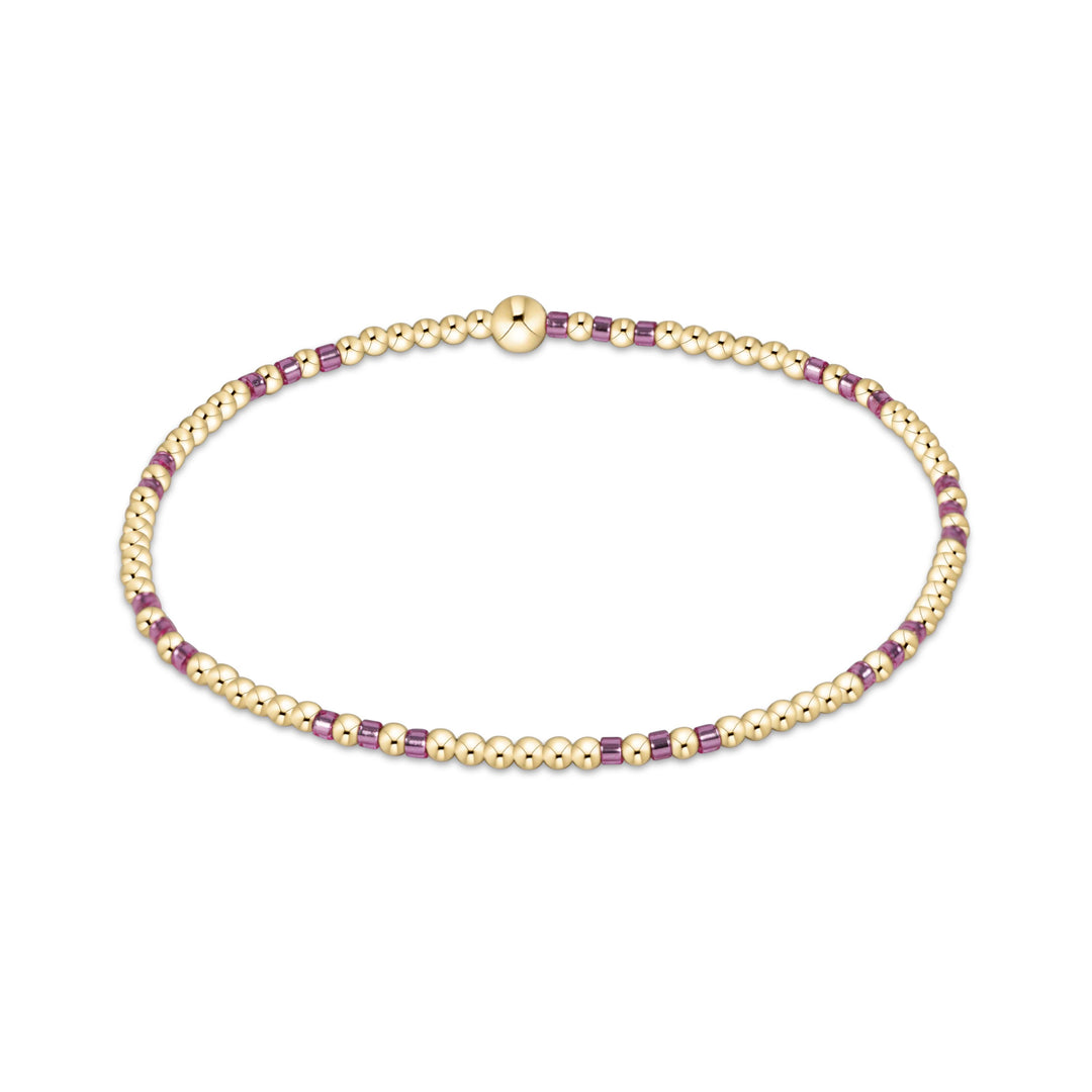 enewton Hope Joy Pattern 2mm Bead Bracelet - Pink Metallic