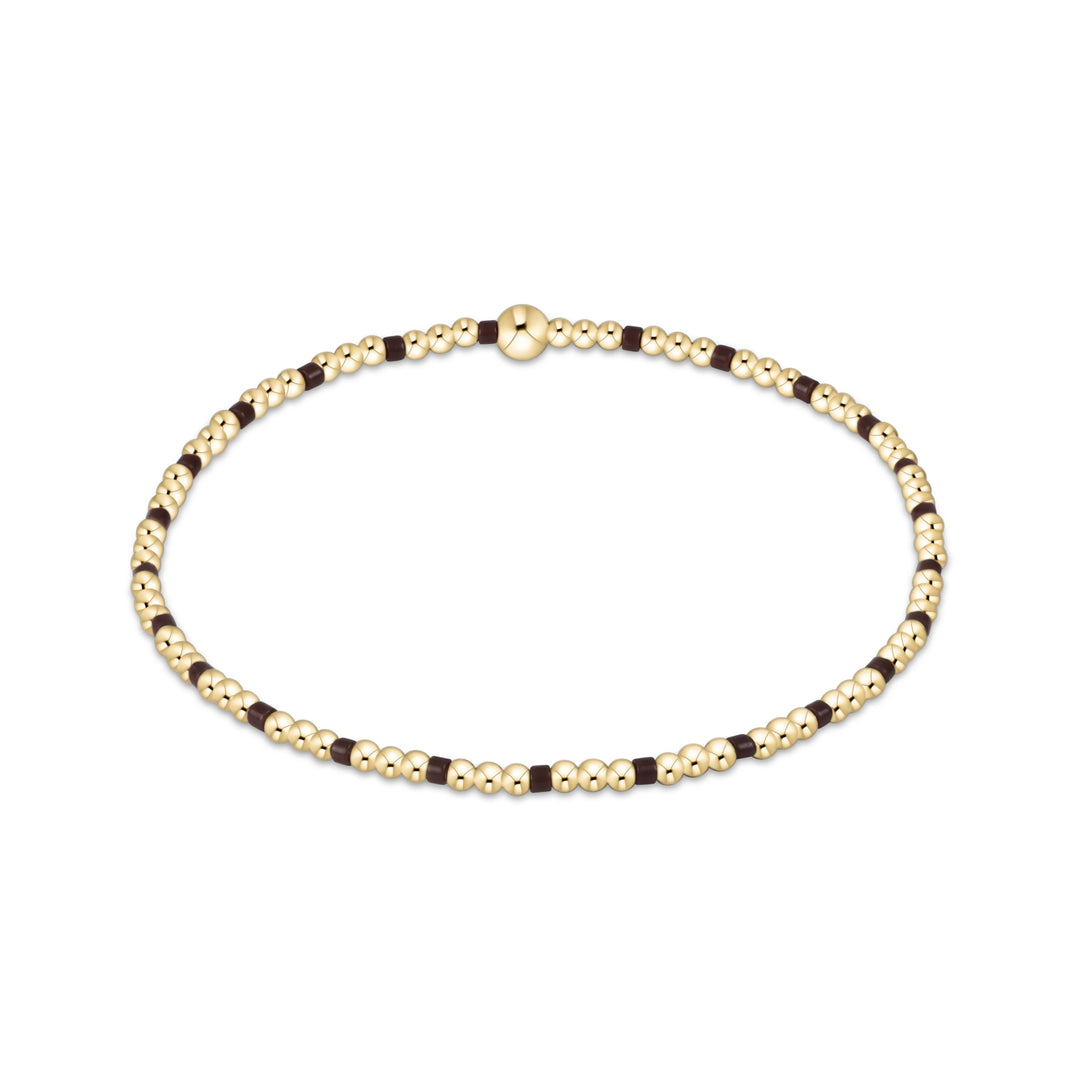 enewton Hope Sincerity Pattern 2mm Bead Bracelet - Chocolate