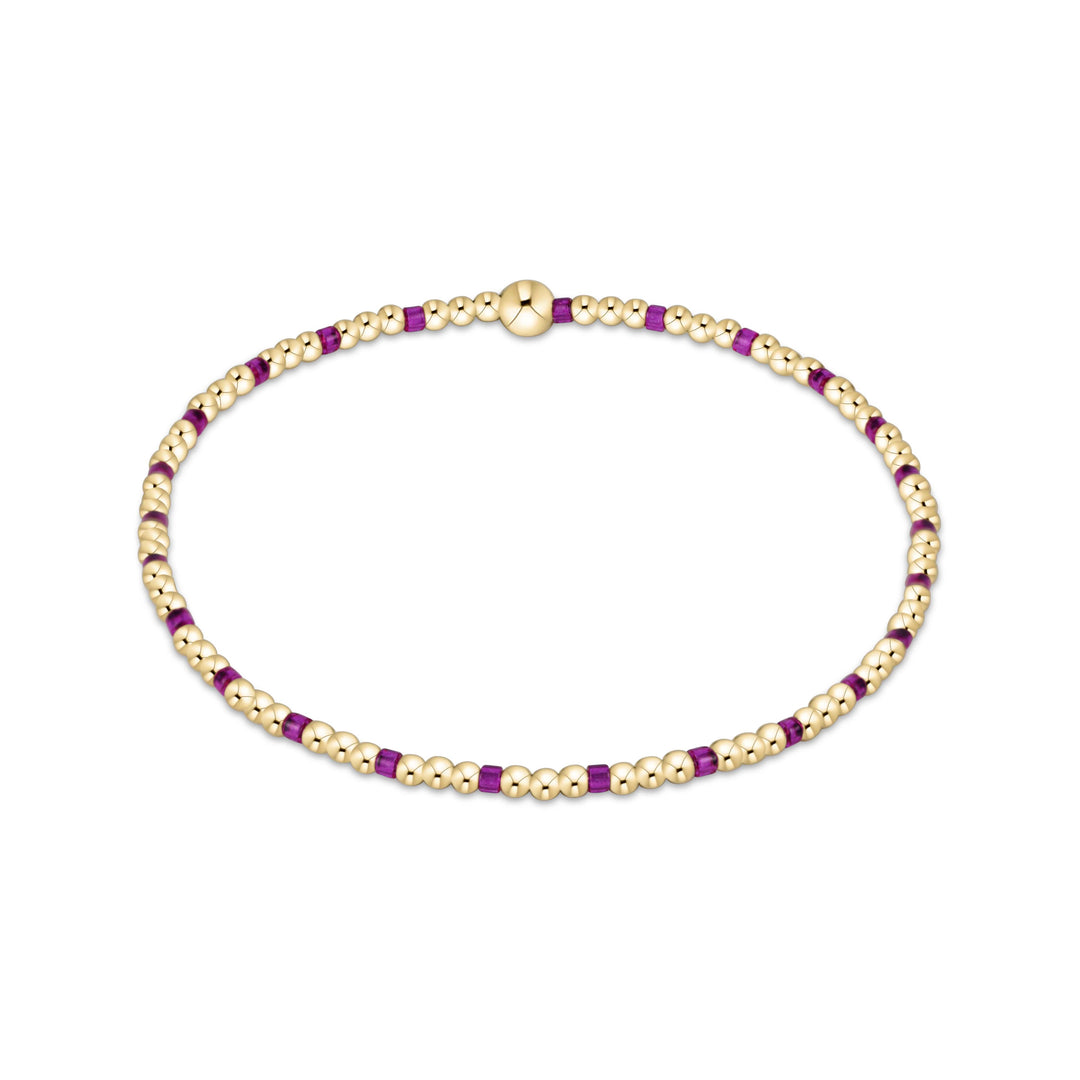 enewton Hope Sincerity Pattern 2mm Bead Bracelet - Fuchsia