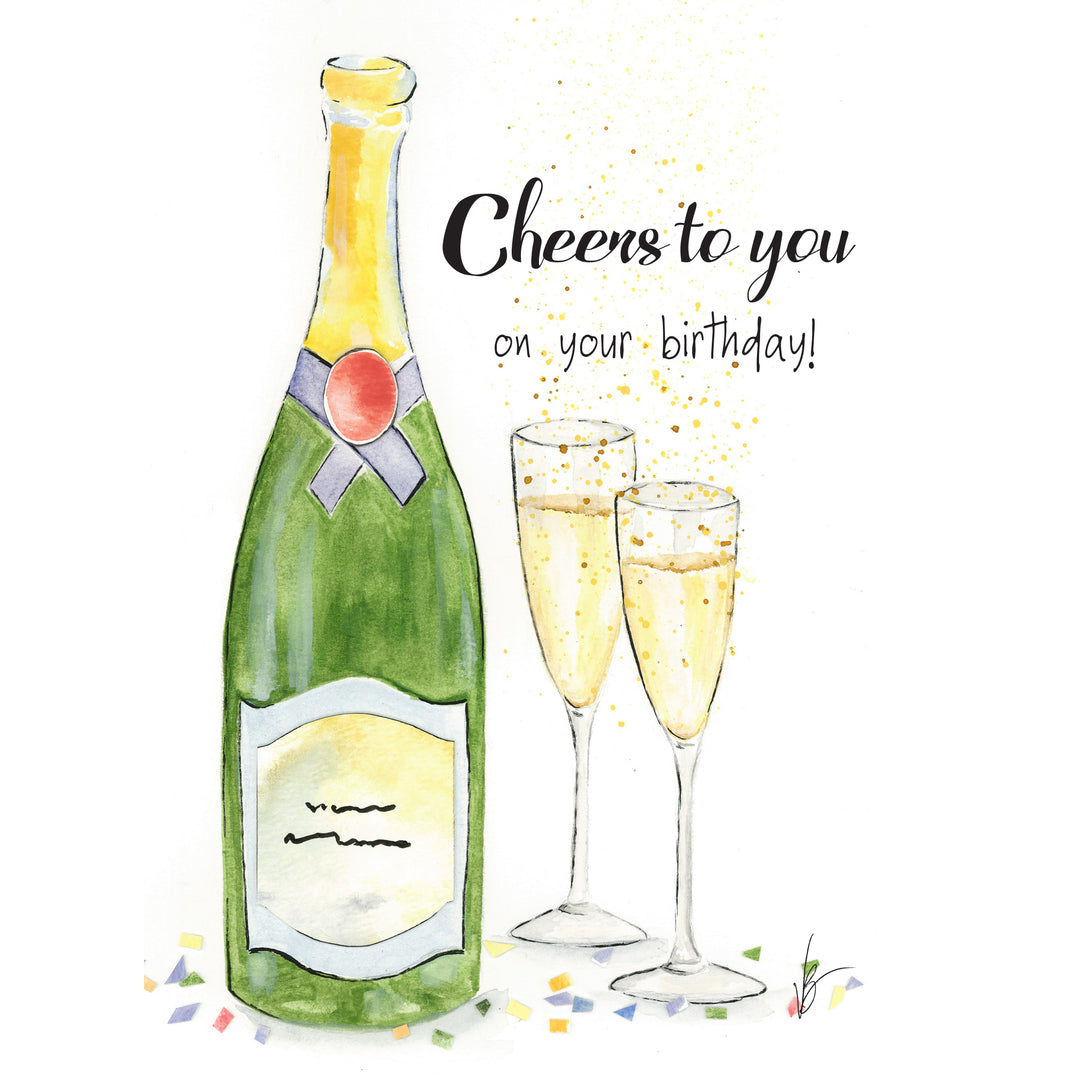 Millie Ann & Me Champagne Bottle Birthday Card