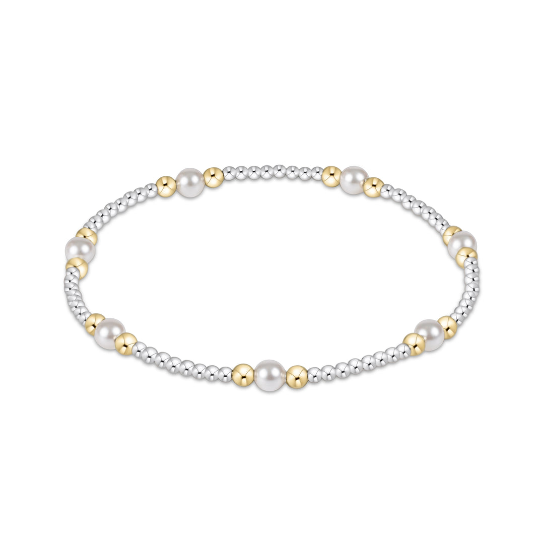 enewton Purpose Pearl 4mm Bead Bracelet - Mixed Metal