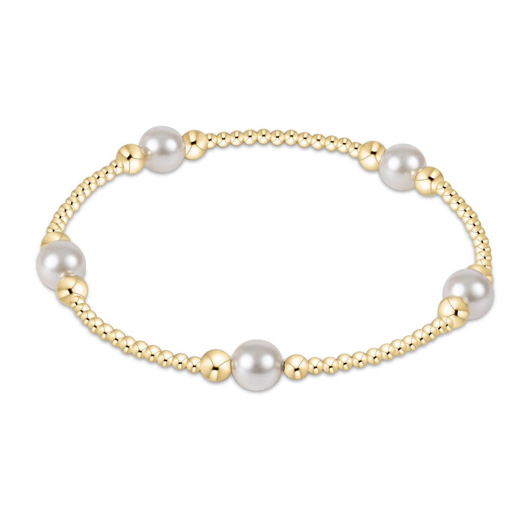 enewton Purpose Pearl 6mm Bead Bracelet - Gold