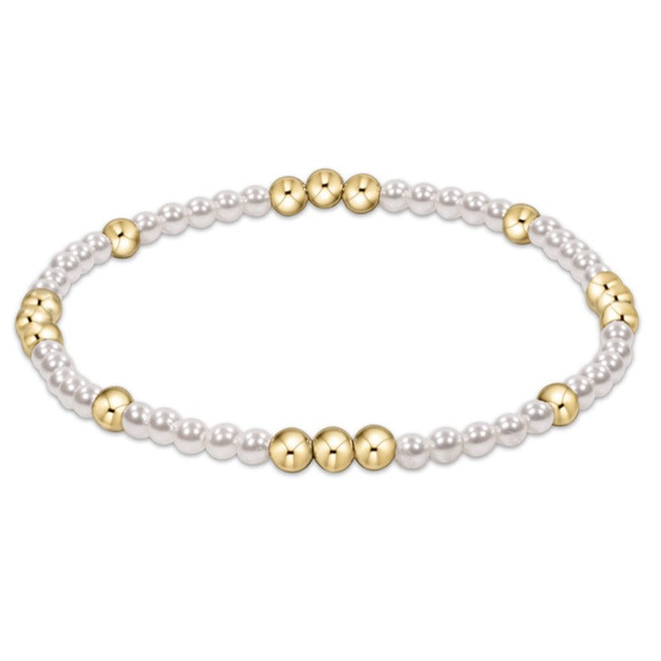 enewton Worthy Pattern 3mm Bead Bracelet - Pearl