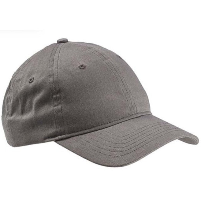 Big Accessories 6-Panel Twill Unstructured Cap - Dark Grey