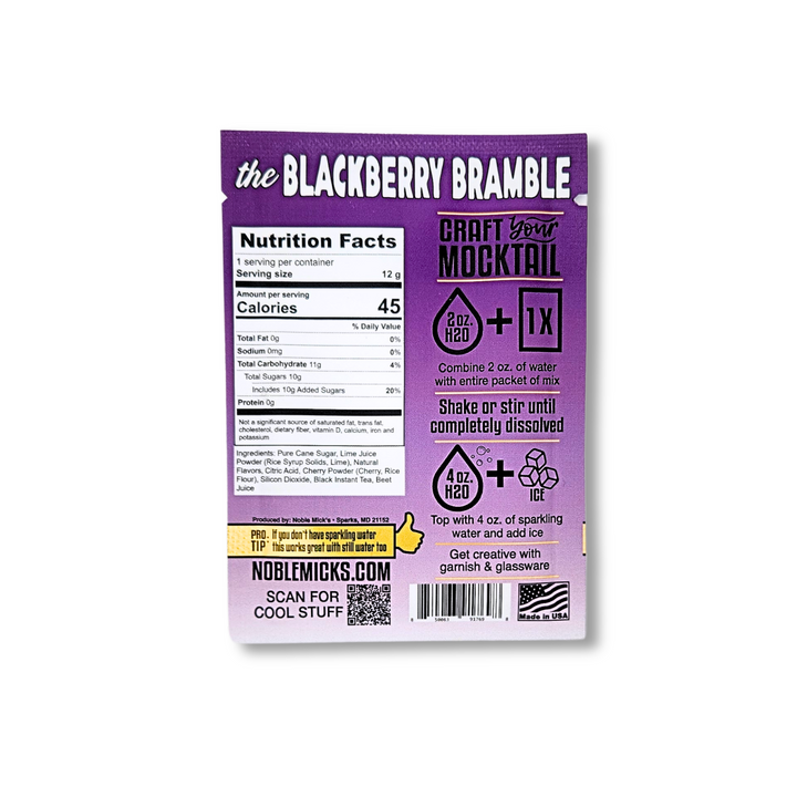 Noble Mick's Blackberry Bramble Mocktail - Single Serve