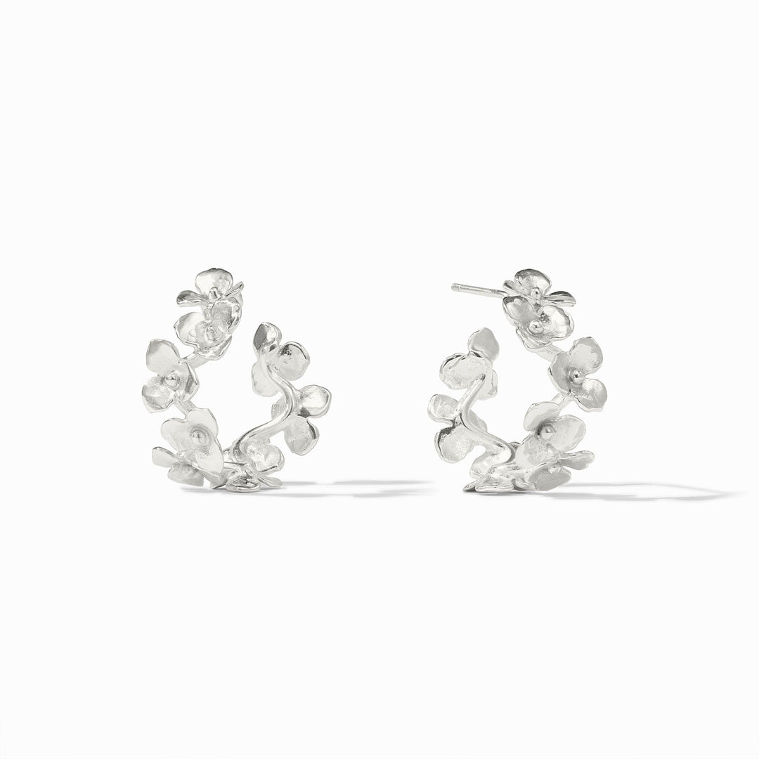 Julie Vos Bloom Hoop Earrings - Silver/Small