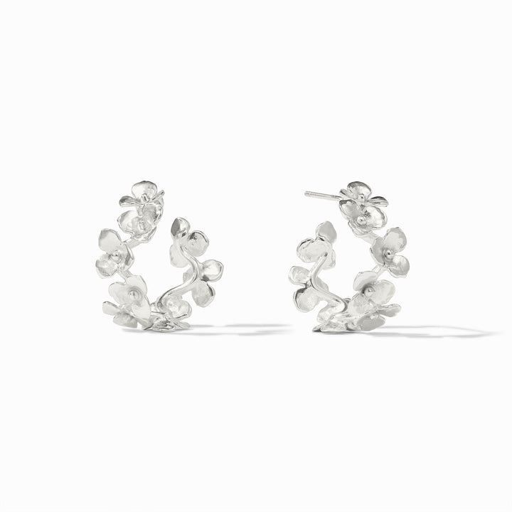 Julie Vos Bloom Hoop Earrings - Silver/Small
