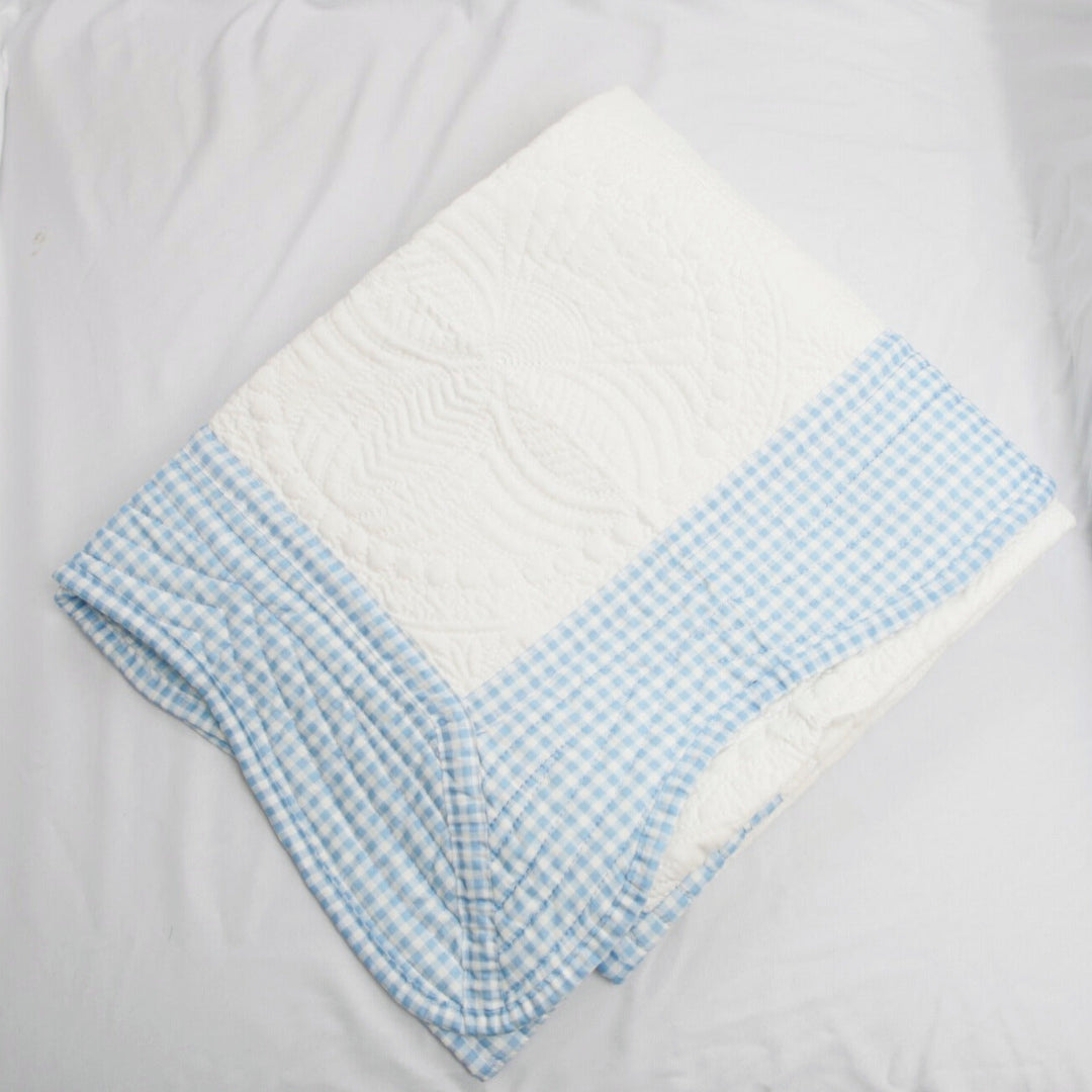 Prairie Impressions Baby Quilt - Blue Gingham