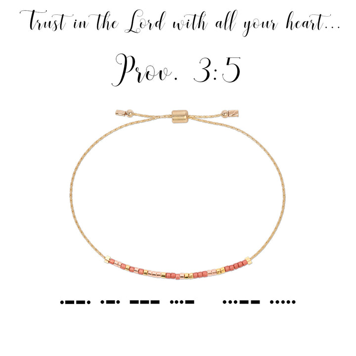 Dot & Dash Morse Code Bracelet - Proverbs 3:5