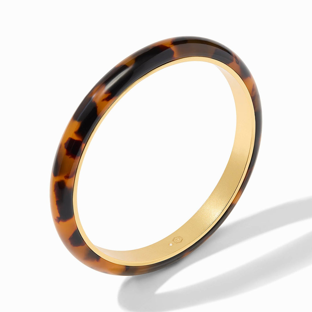 Julie Vos Madison Statement Bangle - Tortoiseshell/Small