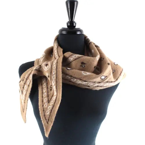 Pretty Persuasions Pull-Through Triangle Scarf - Camel