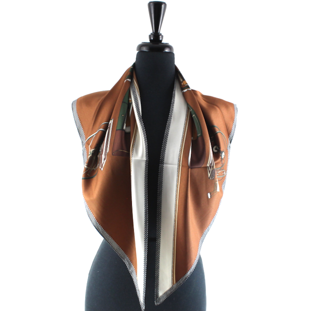 Pretty Persuasions Equestrian Elegance Triangle Scarf - Brown