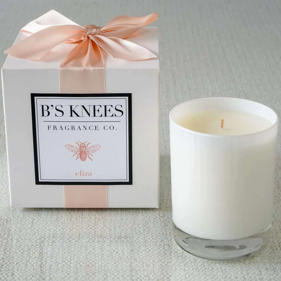 B's Knees White 1-Wick Candle - Eliza