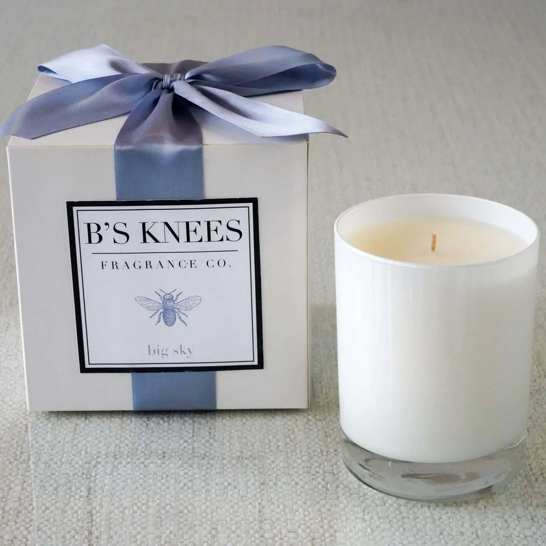 B's Knees White 1-Wick Candle - Big Sky