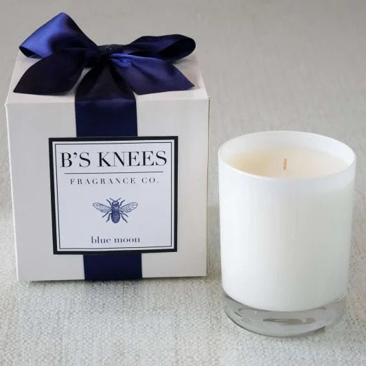 B's Knees White 1-Wick Candle - Blue Moon