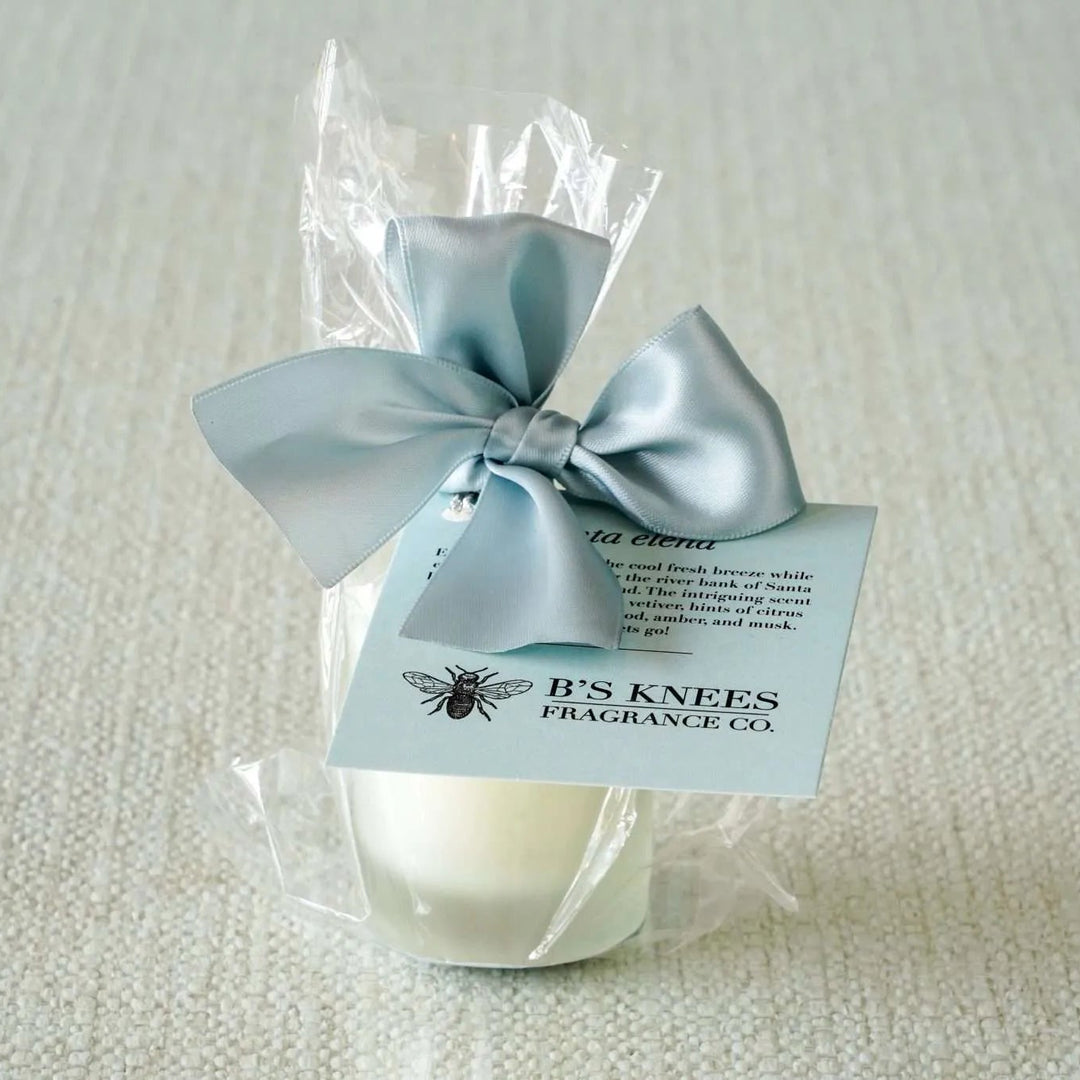 B's Knees Frosted Glass Votive - Santa Elena