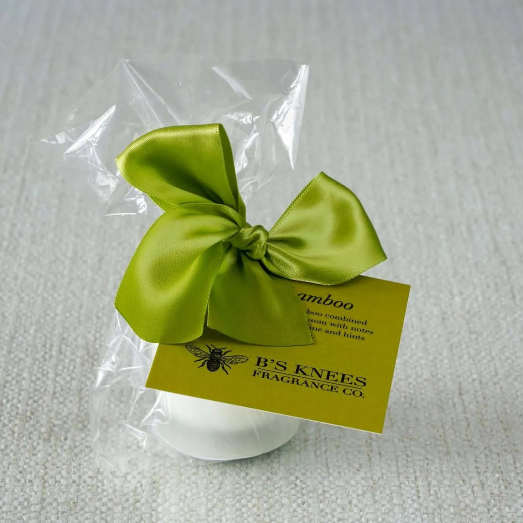 B's Knees Frosted Glass Votive - Fresh Bamboo