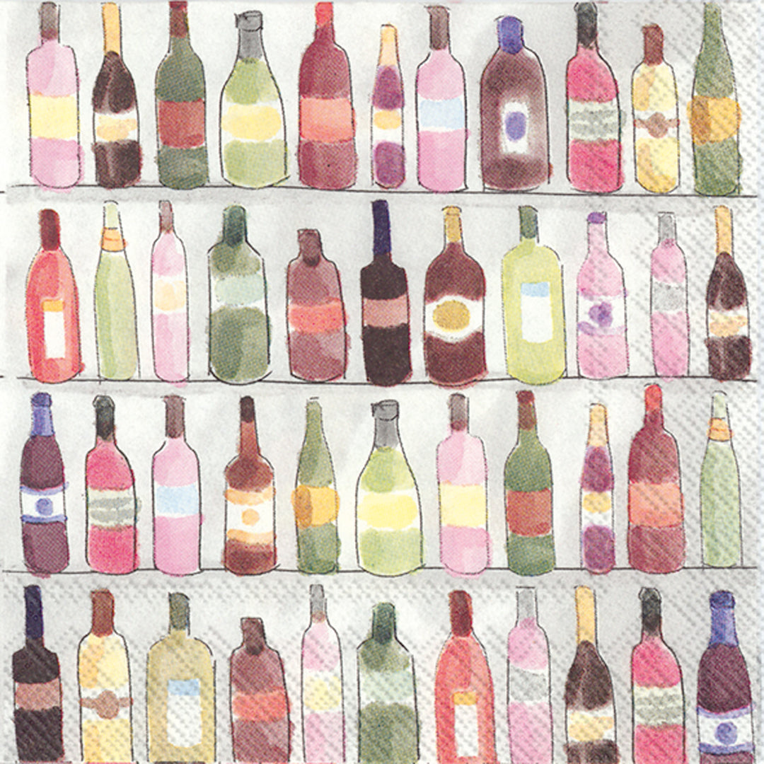 IHR Cocktail Napkins - Wine Shelves