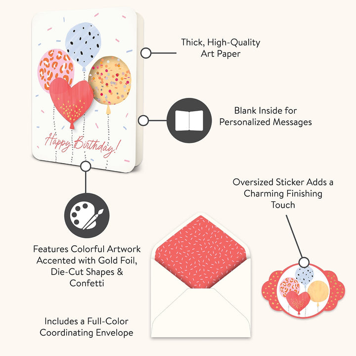 Studio Oh! Celebration Afloat Happy Birthday Deluxe Greeting Cards