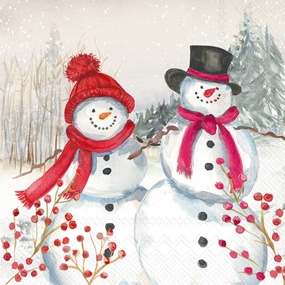 IHR Cocktail Napkins - Snowmen Family