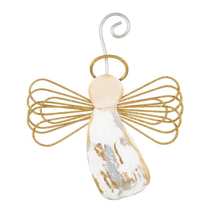 The Round Top Collection Gilded Angel Wire Wings Ornament