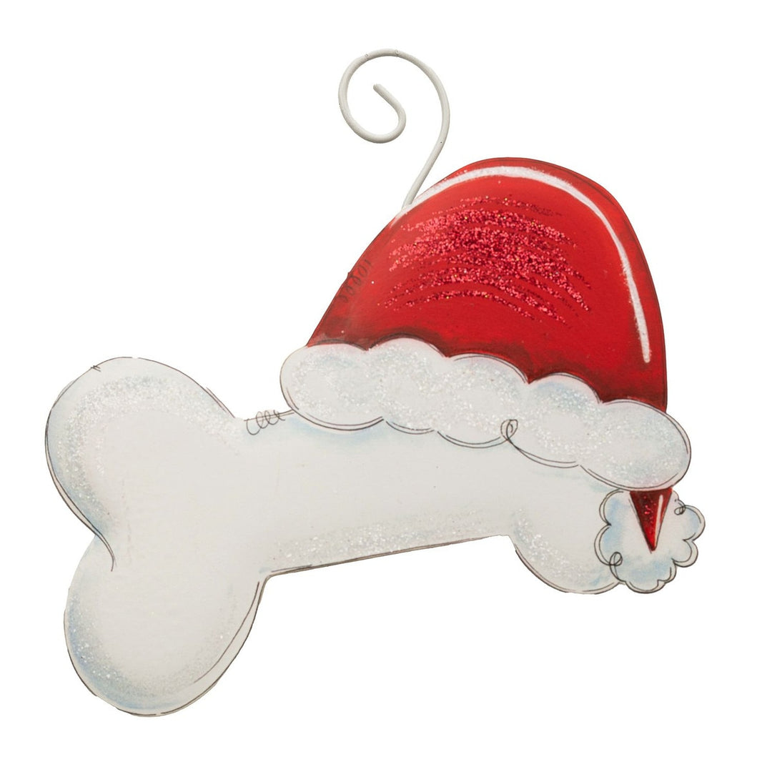 The Round Top Collection Dog Bone Santa Ornament