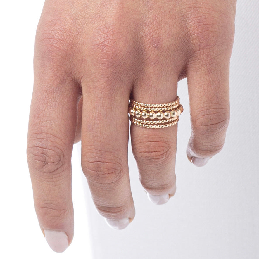 enewton Classic Gold 3mm Bead Ring - Size 7