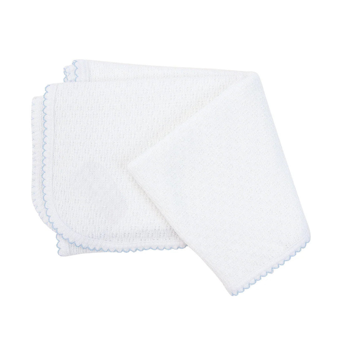Paty Receiving Blanket - White/Blue