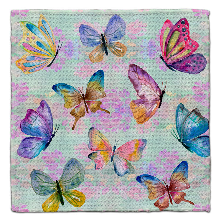 CJ Bella Co Eco-Friendly Washcloth - Butterfly w/Background