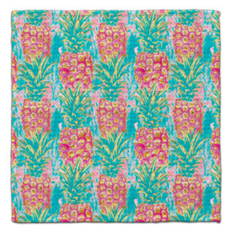 CJ Bella Co Eco-Friendly Washcloth - Pineapple Gold/Teal