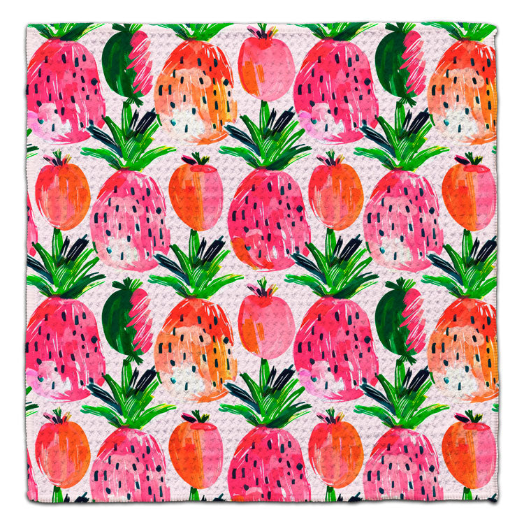 CJ Bella Co Eco-Friendly Washcloth - Pink Pineapples