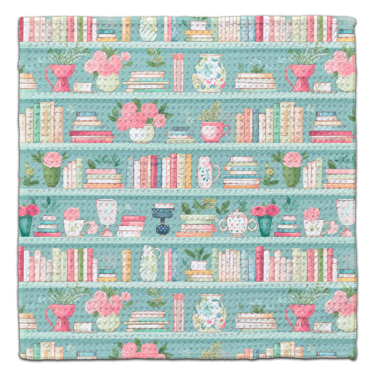 CJ Bella Co Eco-Friendly Washcloth - Aqua Bookshelves