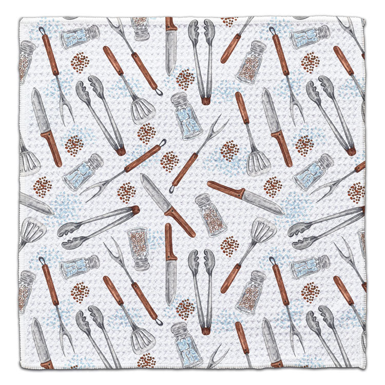CJ Bella Co Eco-Friendly Washcloth - BBQ Utensils
