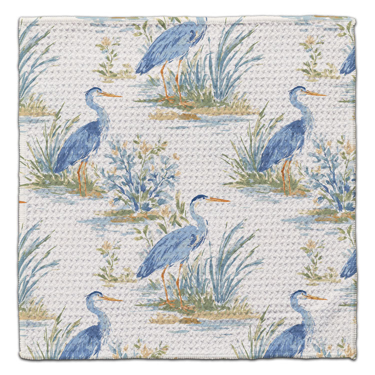 CJ Bella Co Eco-Friendly Washcloth - Heron in Marsh
