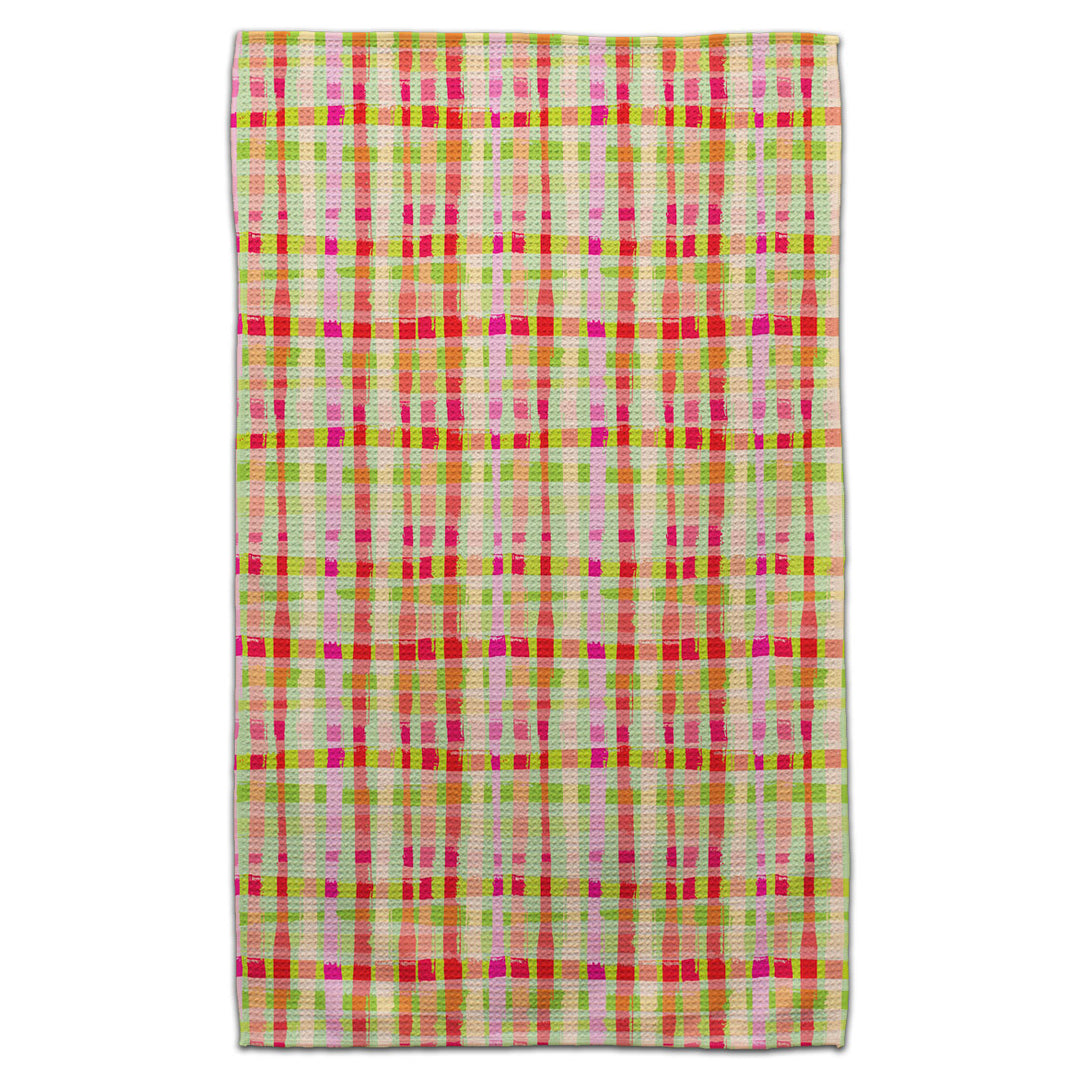 CJ Bella Co Eco-Friendly Towel - Green/Pink Check