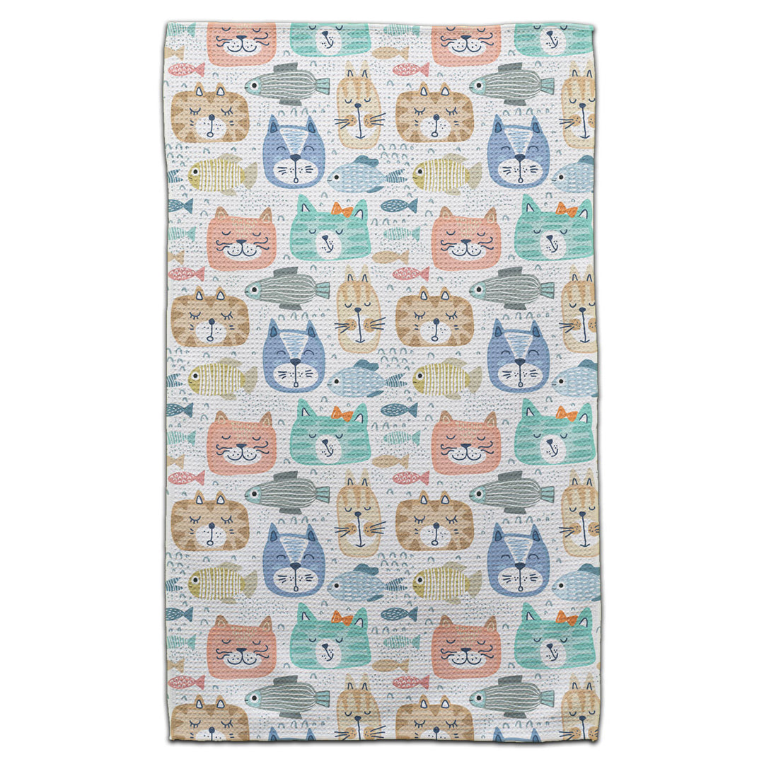 CJ Bella Co Eco-Friendly Towel - Cat & Fish Multi Color