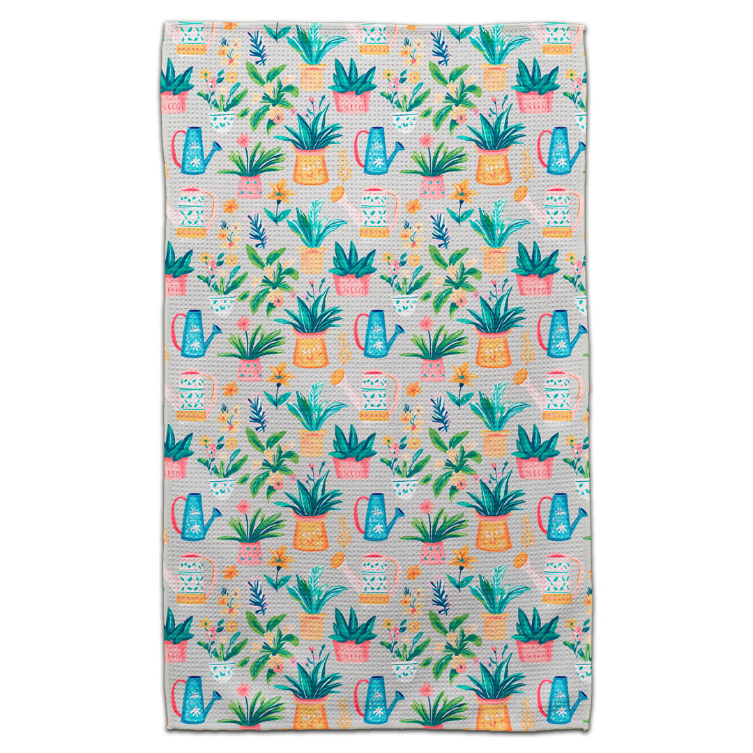 CJ Bella Co Eco-Friendly Towel - Water Cans and Potted Plants