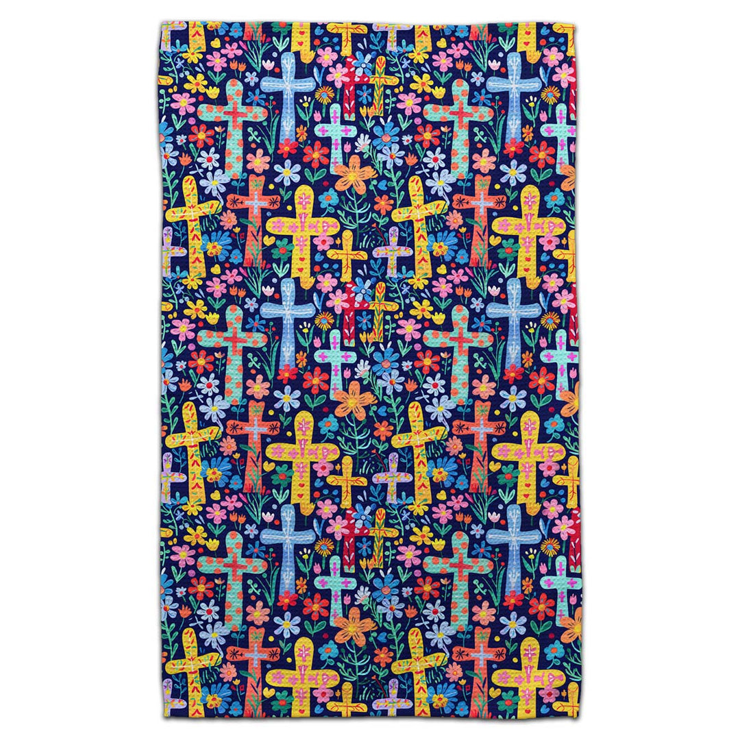 CJ Bella Co Eco-Friendly Towel - Yellow Crosses