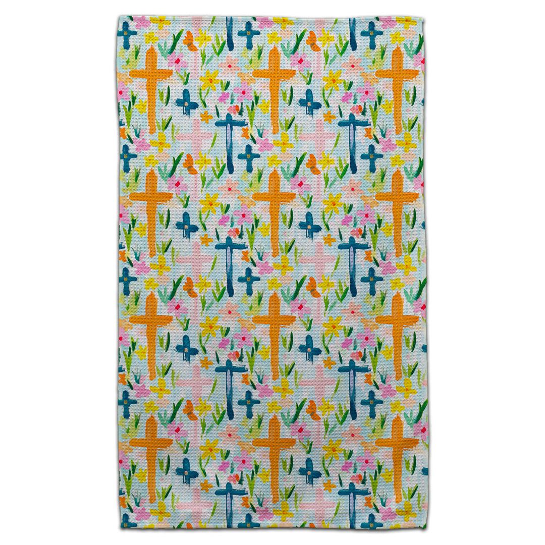 CJ Bella Co Eco-Friendly Towel - Crosses and Flowers