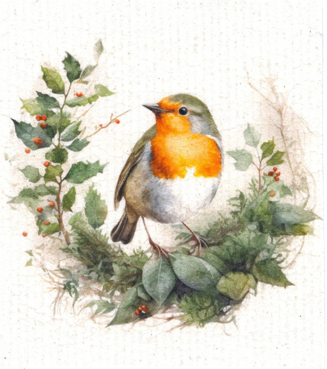 CJ Bella Co Dishcloth - Robin in Tree