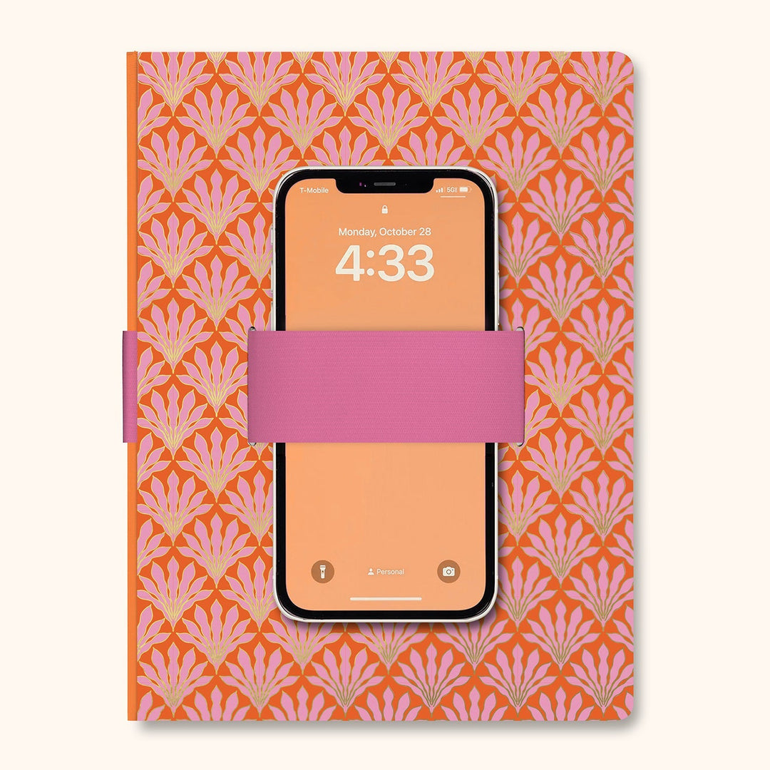 Studio Oh! Tropical Blooms Casey Notebook with Phone Loop